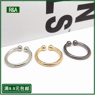 装 女装 饰短袖 紧箍扣时尚 百搭辅料戒指扣 衬衫 高档金属纽扣u形扣子