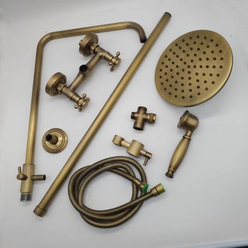 卫浴仿古花洒单头手持全铜