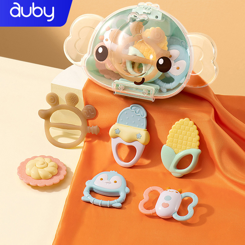 澳贝安抚摇铃牙胶硅胶婴幼儿玩具