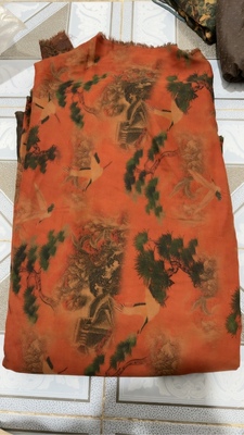 香云纱布料面料 40姆米真丝绢纺香云纱 顺德莨绸模