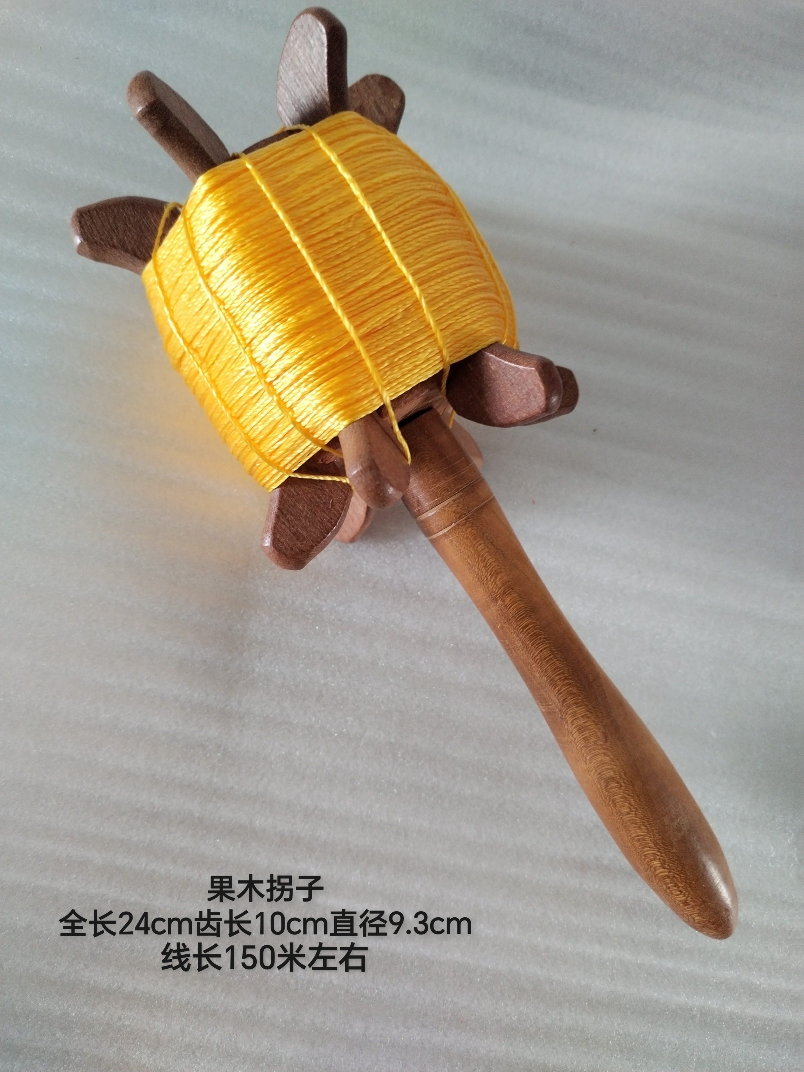 正品潍坊风筝带线木头拐子传统儿童放飞工具 六角轮线轴风筝线轮