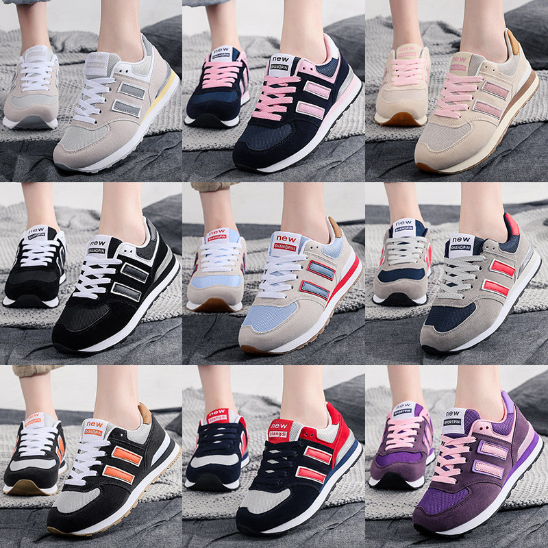 休闲平底圆头女轻便百搭跑步鞋