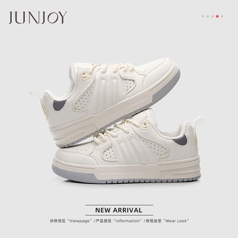 小白鞋原创平跟美式女鞋百搭