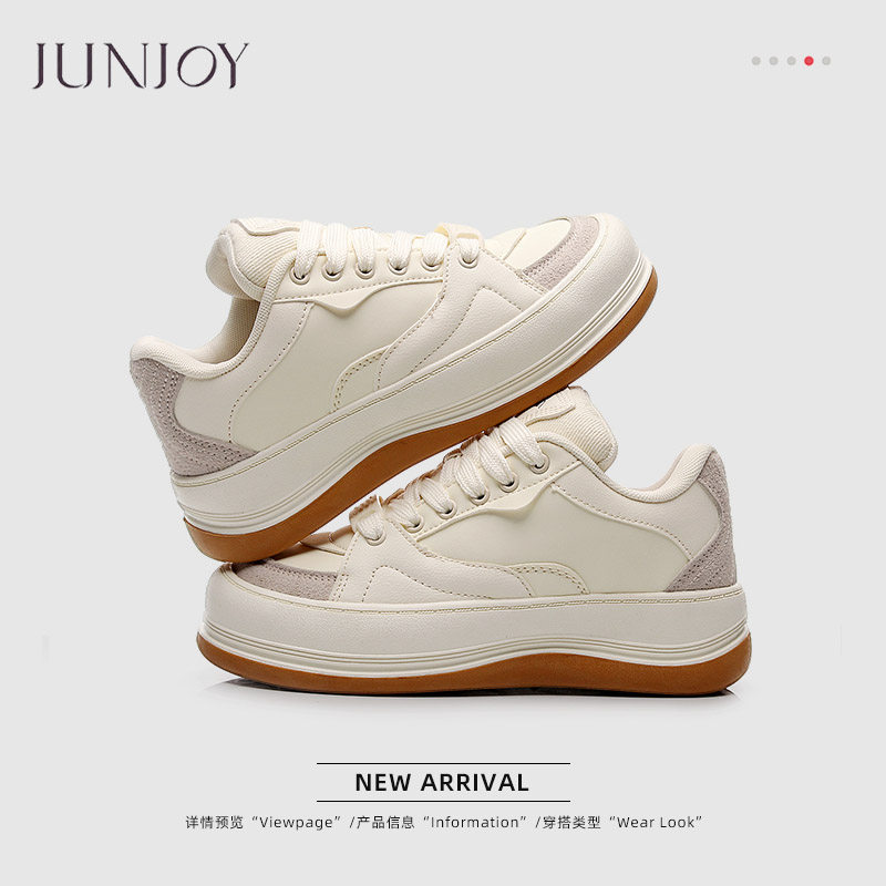 潮流厚底圆头面包鞋休闲女鞋百搭