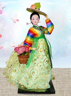 韩国朝鲜人形婚庆创意工艺品包邮