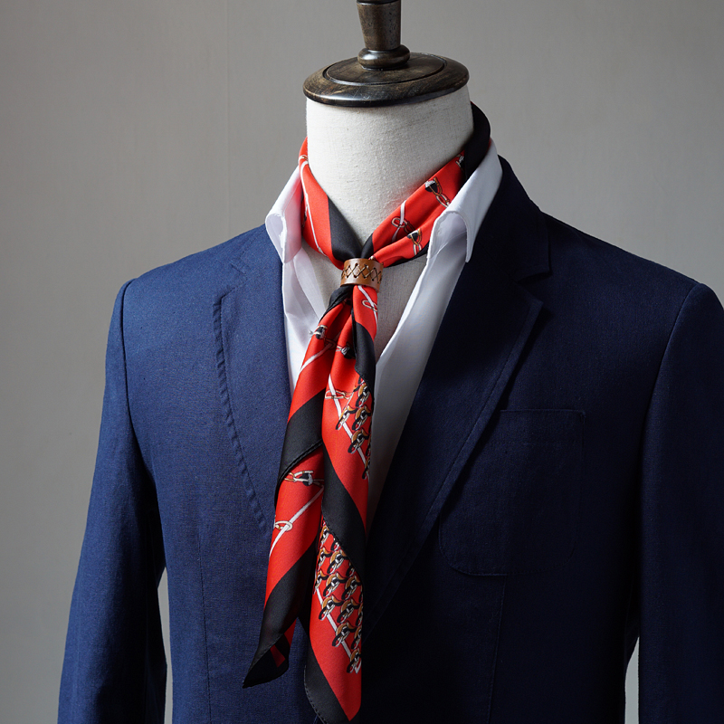 男士韩版薄款英伦风中方巾