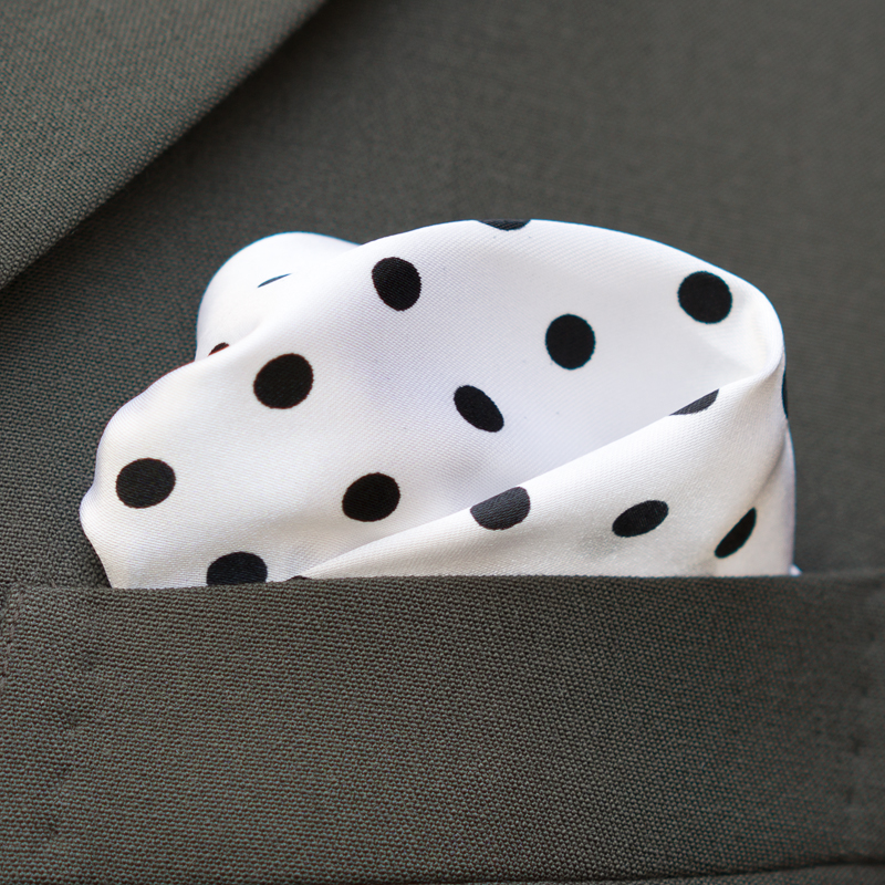 波点印花西装口袋巾男士西服结婚