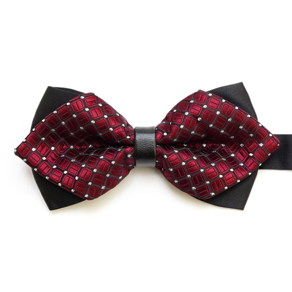 色织格子系列 男士正装商务尖角领结 新郎结婚韩版蝴蝶结礼盒装