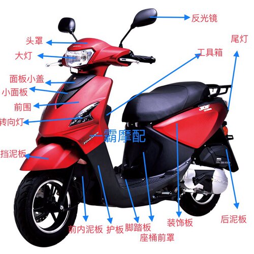 元嘉jogi外壳宗申ZS125t-59巧虎摩托车之威125T-J外壳挡泥板 大灯