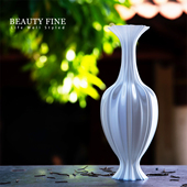 花器高级艺术装 客厅新中式 饰品 原创3D打印昭君花瓶摆件 柏斐家饰