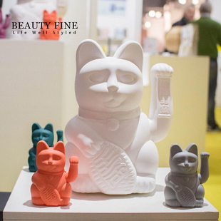 德国进口DONKEY招财猫摆件 家居客厅玄关桌面装饰礼品 自动招手