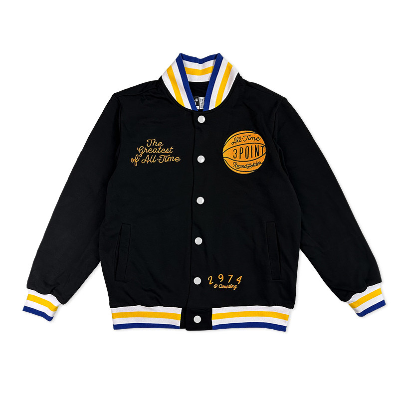 AMERICAN BASKETBALL CURRY 2974 FIGHTER JACKET TRAINING LOOSE THICKENED SPORTS AUTUMN WINTER LONG SLEEVE BLACK SWEATSHIRT MEN AND WOMEN