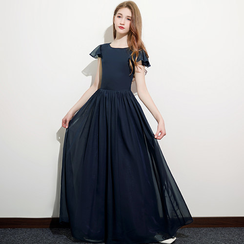 少女风晚礼服高端雪纺声乐连衣裙