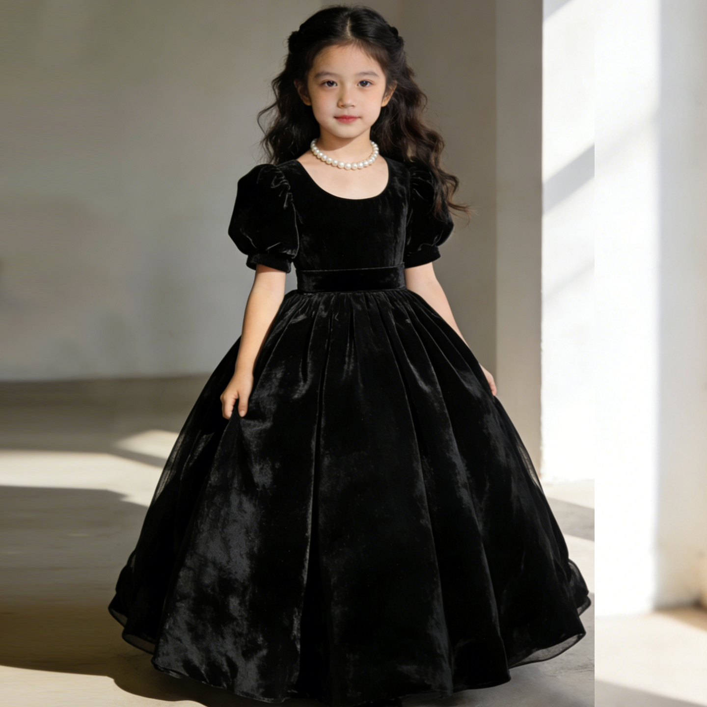 儿童赫本风声乐艺考长笛礼服裙