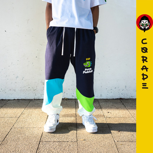 恐龙四格漫画休闲裤原创情侣