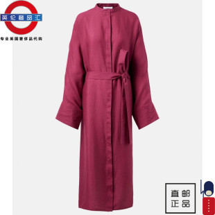 HEARST GABRIELA 蒂尔达束腰亚麻束腰连衣裙 4女新款 英伦代购