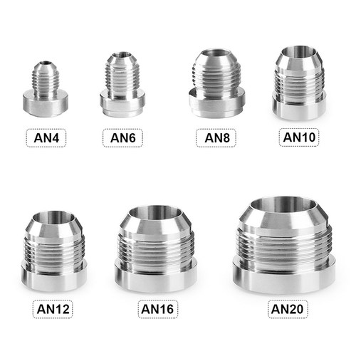 AN4/AN6/AN8/AN10/AN12铝合金油冷器油管接头可焊接螺丝