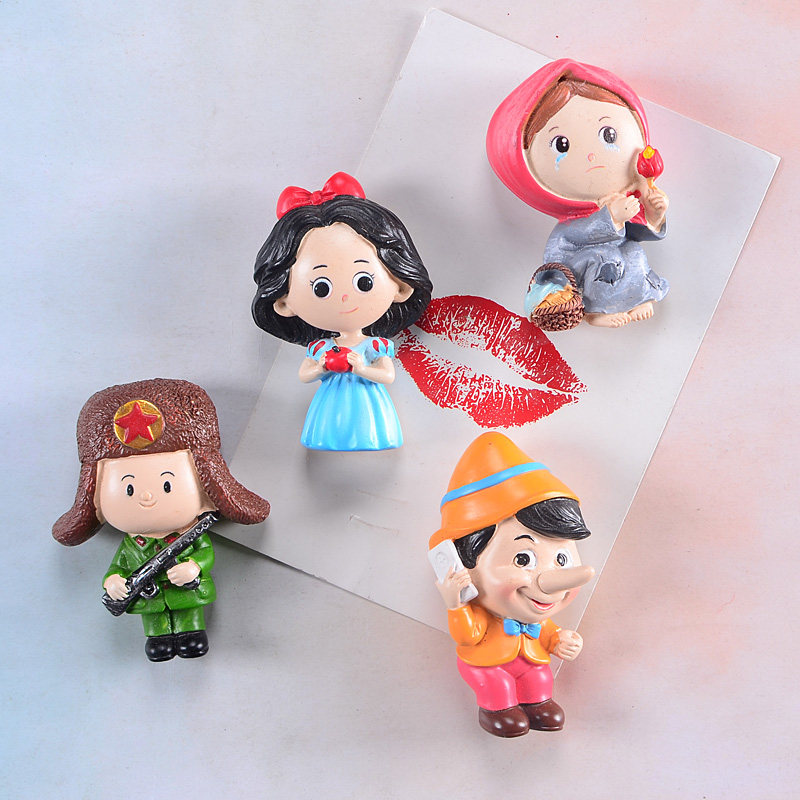 创意可爱冰箱贴磁贴童话故事人物磁力贴3d立体家居装饰磁性匹诺曹