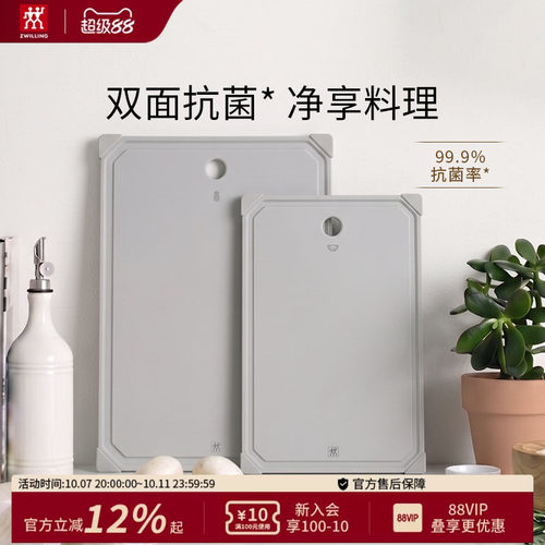 德国双立人抗菌PP砧板2件套