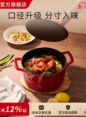 德国双立人新品深炖珐琅铸铁锅家用炖盅焖烧锅铸铁锅Dragon龙铸铁