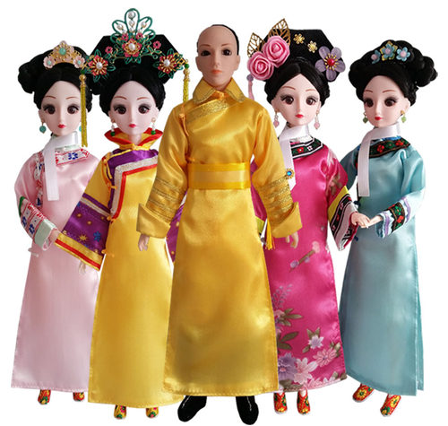清朝古装女娃娃宫廷套官衣服玩具