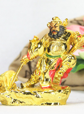 小号镀金钟馗斩鬼摆件
