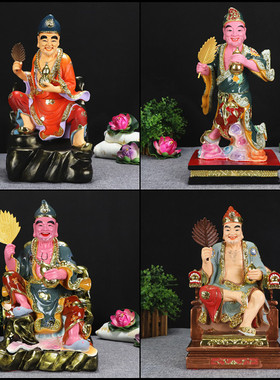 多款佛堂极彩骑龙坐济公像站活佛济颠和尚李修缘中式树脂佛像摆件