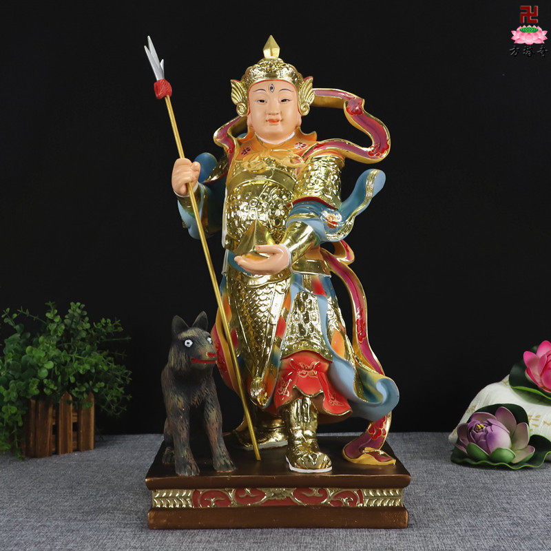 中式多款敦煌彩站杨戬像二郎神君清源妙道真君昭惠灵显王像摆件