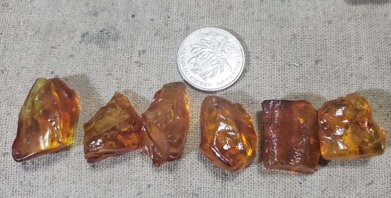 蜜蜡琥珀原石随形一枚价格尺寸见对比包有虫子T1-6