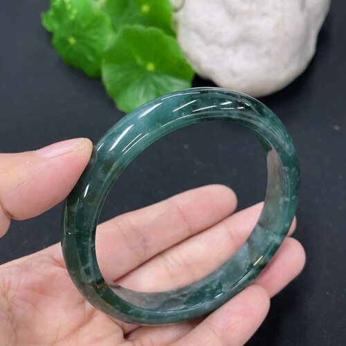 翡翠天然A货手镯镯子圈口54.3MM
