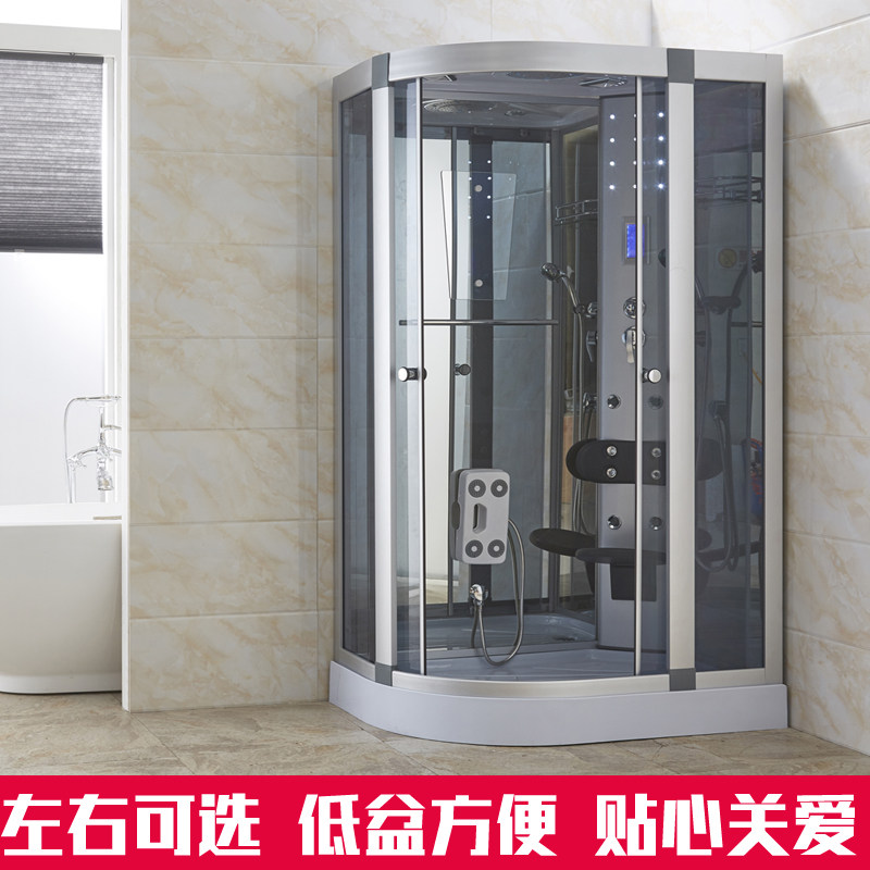 整体淋浴房洗澡间蒸汽房沐浴房一体式卫生间隔断钢化玻璃房简易房