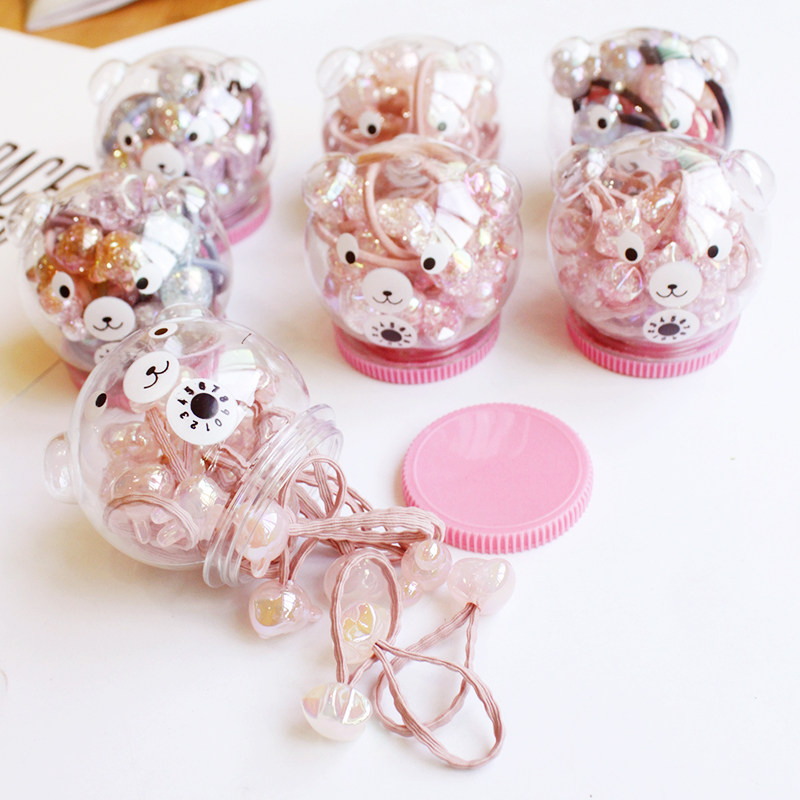 儿童发饰皮筋女童头绳韩国清新爆裂卡通发圈宝宝头饰节日礼物