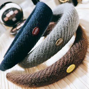 韩国进口东大门jisoo莫兰迪毛线针织韩剧同款 发箍头箍发卡