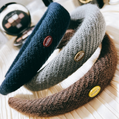 韩国进口东大门jisoo莫兰迪毛线针织韩剧同款发箍头箍发卡