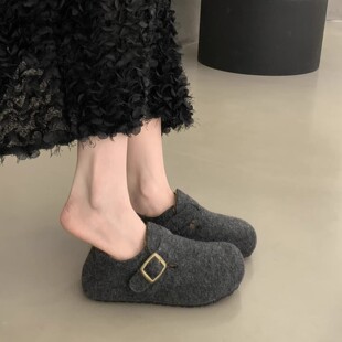 全包加绒勃肯鞋女冬季2025新款女鞋厚底保暖博肯棉鞋雪地靴毛毛鞋