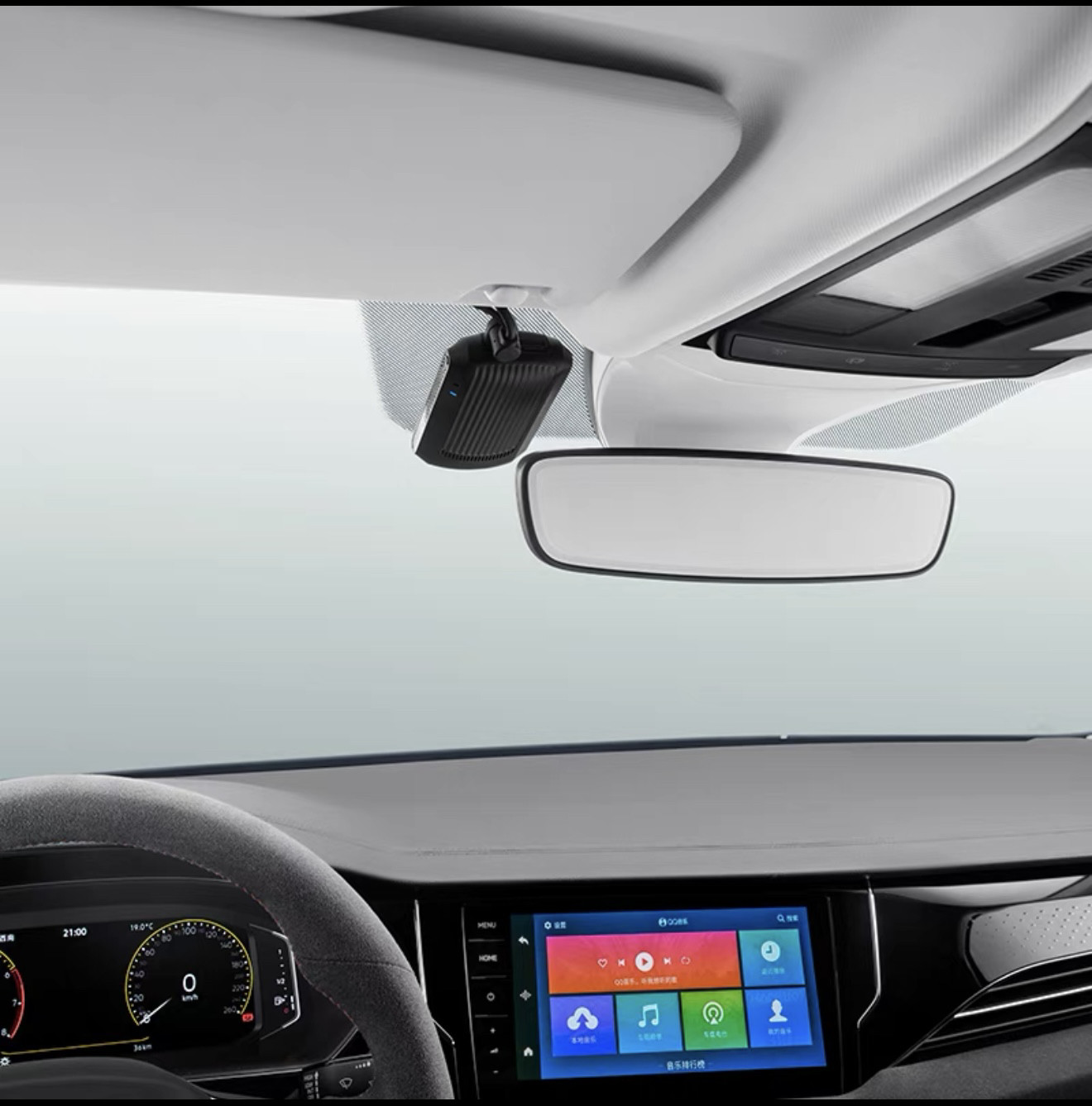 大众原装AR高清行车记录仪实景导航音乐视频智能语音