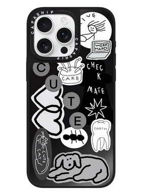 CE适用苹果15iPhone14plus16黑色镜面13promax磁吸ABC字母艺术xr手机壳12防摔11新款xs高级感17保护套三星