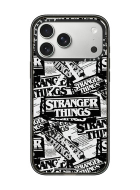 CASE适用苹果17iPhone14plus16亚克力13promax15磁吸怪奇物语手机壳12防摔新款黑白色字母印花高级感保护套