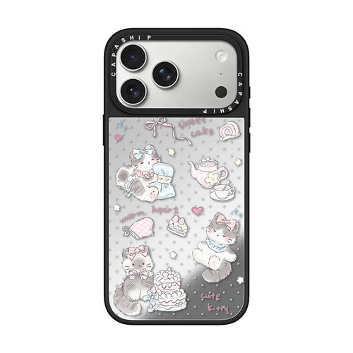 CA适用苹果17iPhone14plus15镜面13promax磁吸可爱甜品猫咪手机壳12mini软边防摔新款11高级感x男女16pro