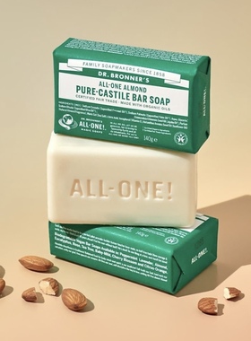 现货美国 Dr Bronner's 布朗博士 多功能固体清洁香皂 140g