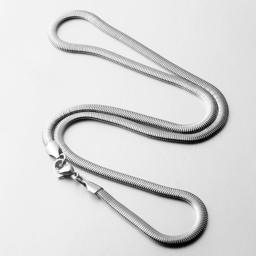 不锈钢男项链女生饰品扁蛇链链子