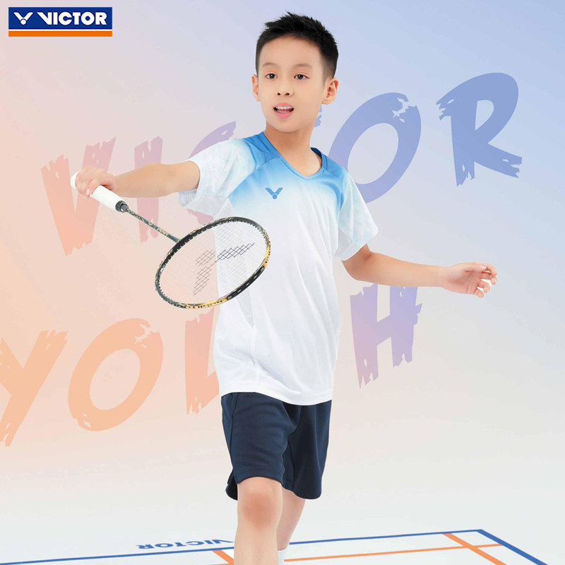 VICTOR威克多羽毛球服胜利儿童款针织童运动套装T恤短裤TR-62023,运动/瑜伽/健身/球迷用品,羽毛球上装,淘宝优惠券,粉丝福利购,淘宝优惠卷