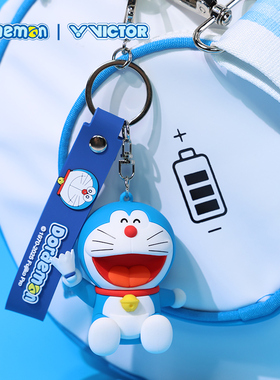 VICTOR威克多胜利羽毛球服哆啦A梦联名系列钥匙扣挂件PG6014DRM