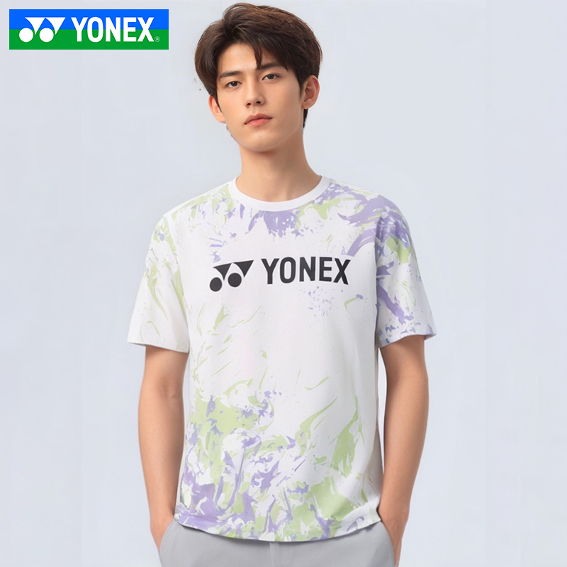 YONEX尤尼克斯YY羽毛球服男女运动短袖T恤透气115145BCR