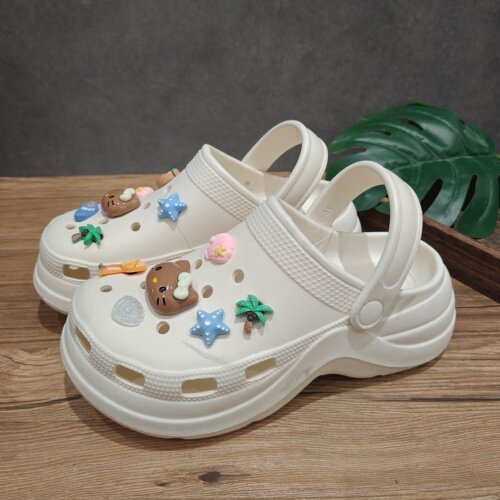 明芽洞洞鞋女士新款厚底外穿包头拖鞋2026新款护士鞋网红凉拖鞋