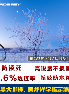 铂锐Progrey TITAN UV钛坦超薄保护镜67mm 77mm 82mm 95mm