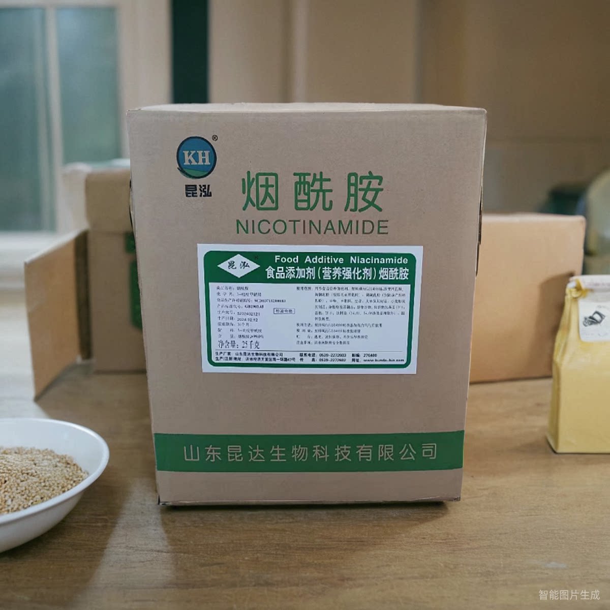 烟酰胺食品级昆泓饮料添加剂营养强化剂填补剂尼克酰胺