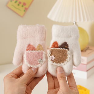 宝宝小手套0-3岁婴儿防寒2儿童冬季保暖男童女小童婴幼儿加绒加厚