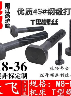 康飞 45#钢t型螺丝/冲床/模具压板T形螺栓m10121416182022242730