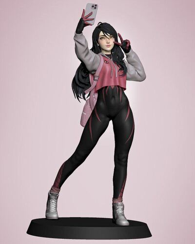 漫威漫画旗下的超级英雄 蜘蛛女侠 自拍 3D模型Stl文件